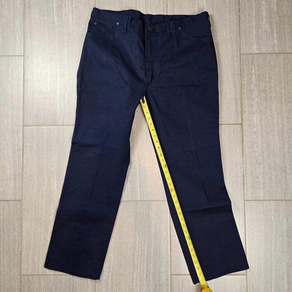 Vintage Wrangler Mens Blue Pinstriped Talon Pants Size 42 Regular NWOT - Picture 7 of 11